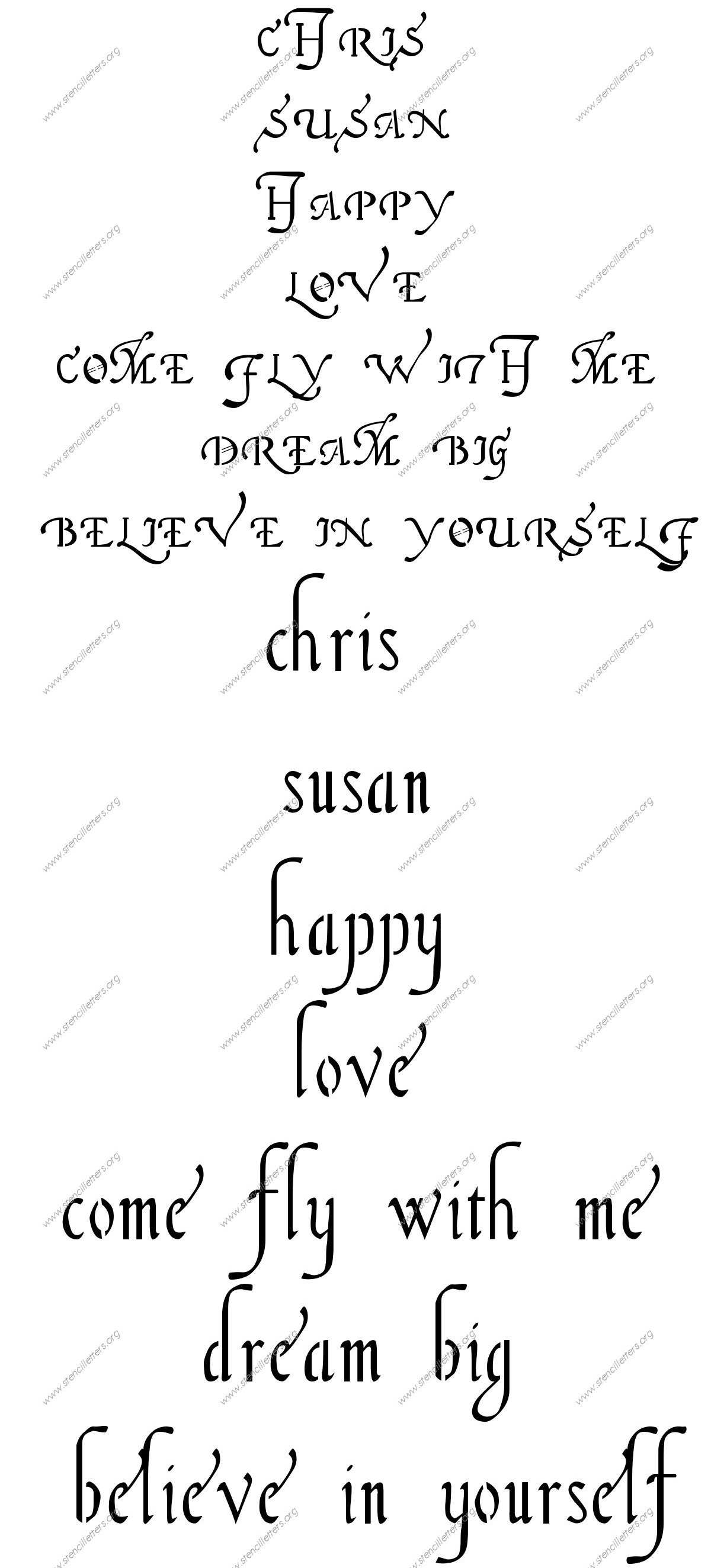 16th Century Cursive Names, Words, Phrases samples