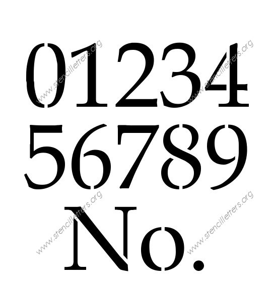 French Headline Number Stencil
