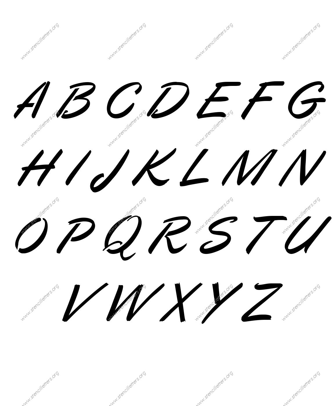 Cartoon Calligraphy Custom Made to Order Stencil