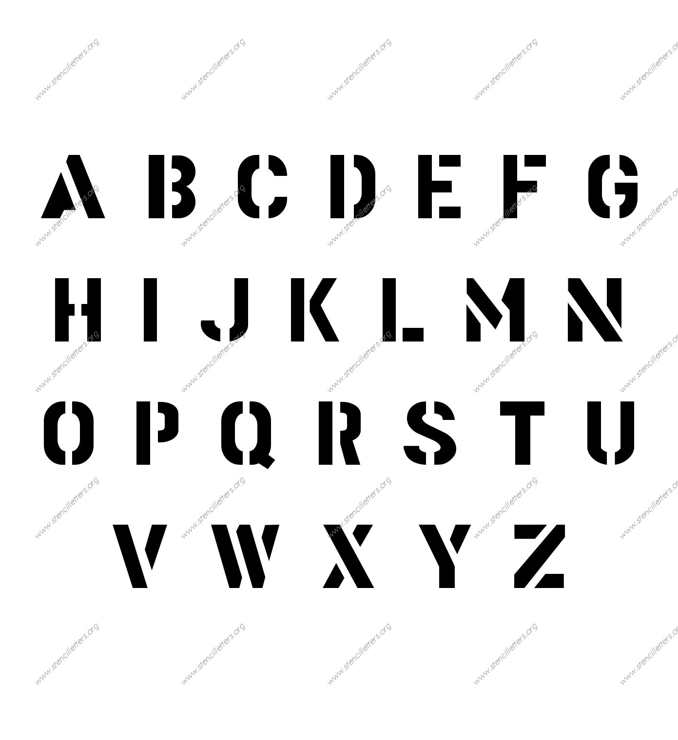 Gothic Bold Army personalized stencils letter stencils to order