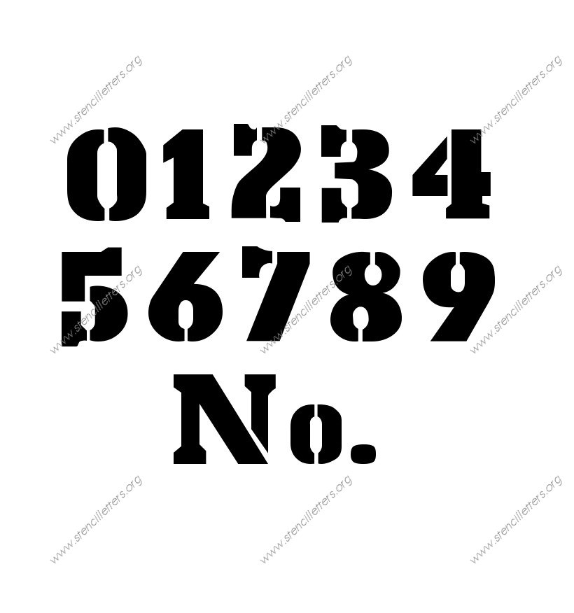 Air Force Army Number Stencil