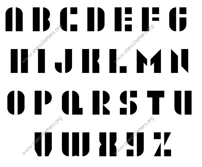Rounded Decorative Stencil Letter Set