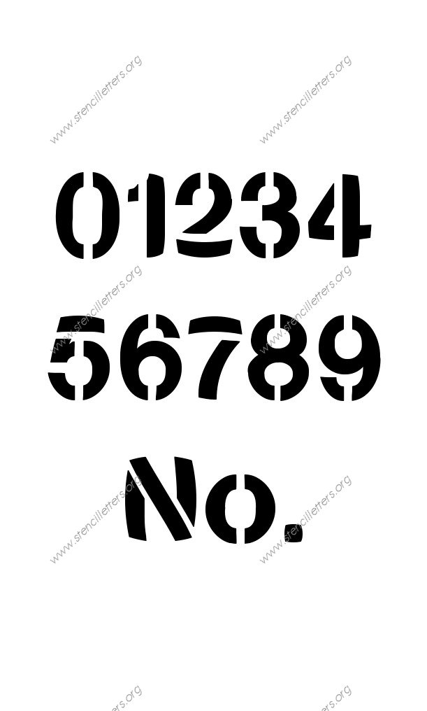 Artistic Bold Number Stencil