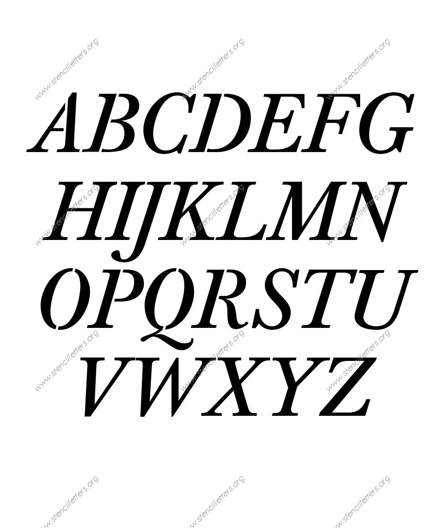 Elegant Italic Custom Made to Order Stencil