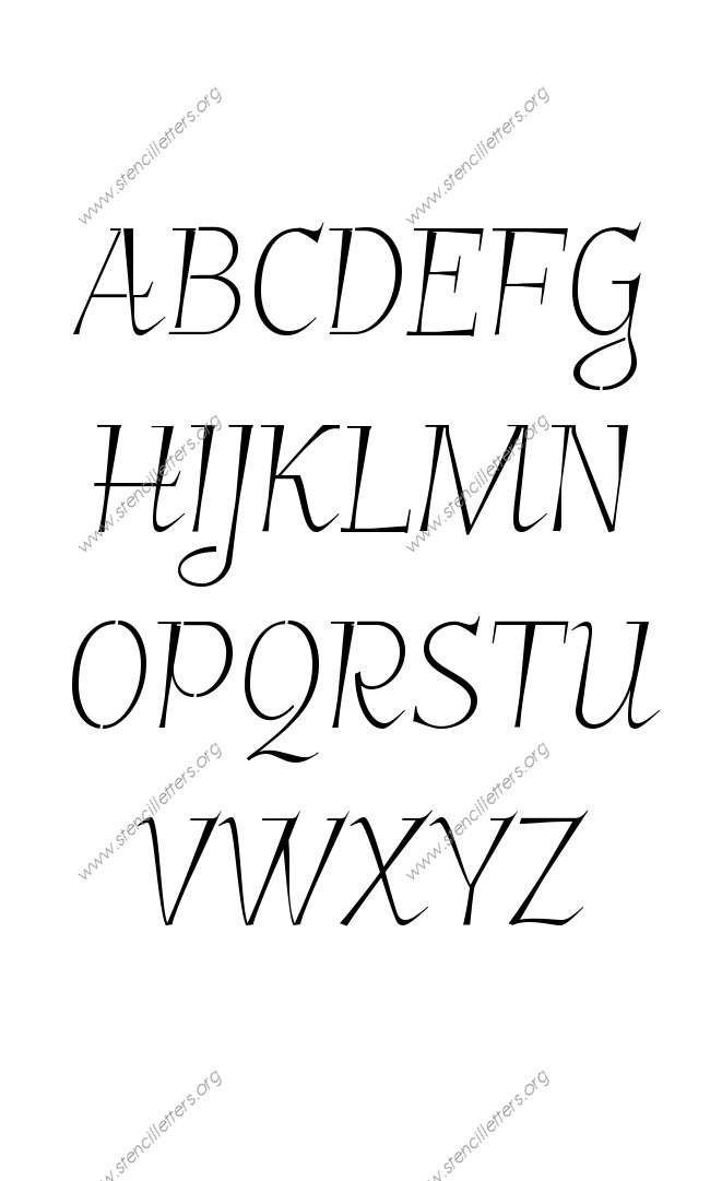 Fancy Italic Custom Made to Order Stencil