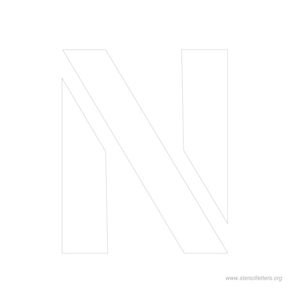 10 inch stencil letter n