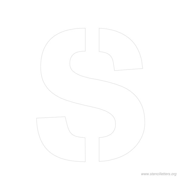 10 inch stencil letter s