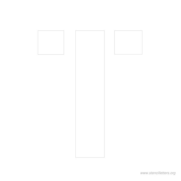 10 inch stencil letter t