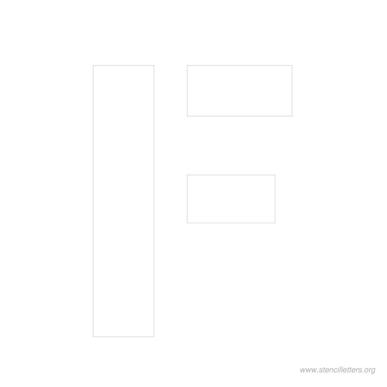 11 inch stencil letter f