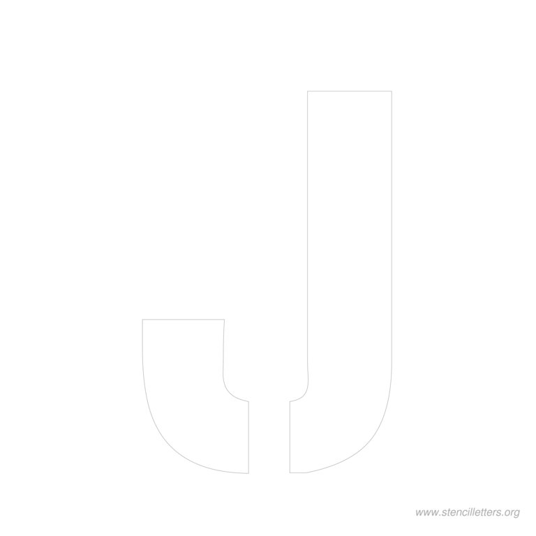 11 inch stencil letter j