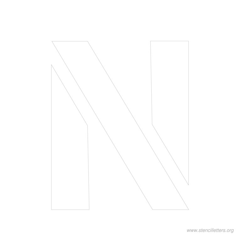 11 inch stencil letter n