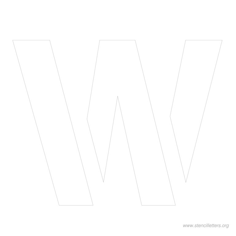 11 inch stencil letter w