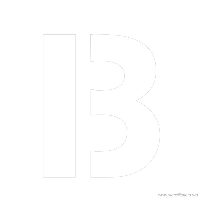12 inch stencil letter b