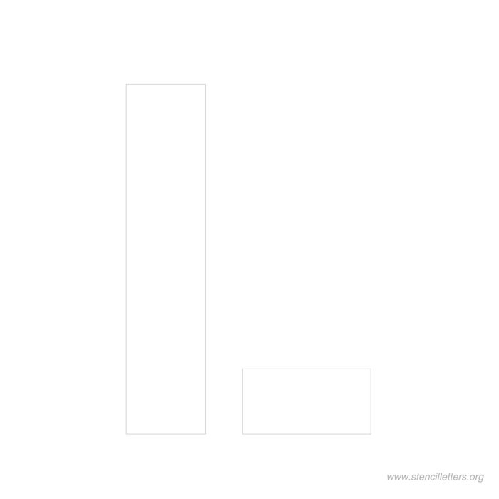 12 inch stencil letter l
