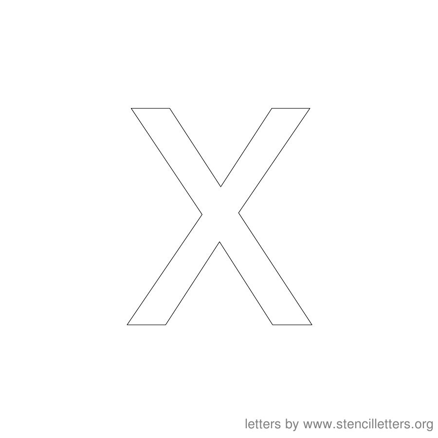 12 Inch Stencil Letter Lowercase X