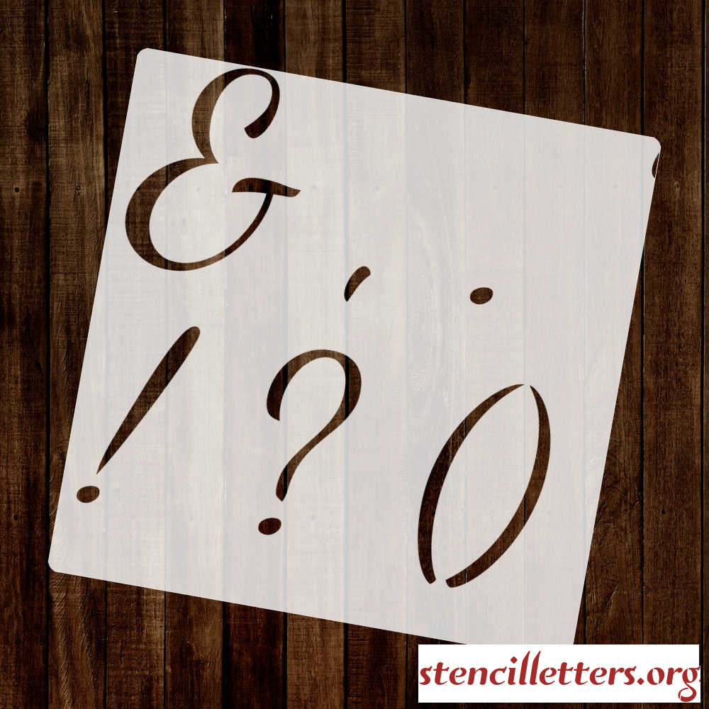 1950’s CURSIVE punctuation