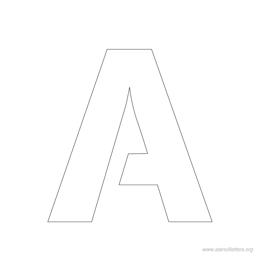 2 inch stencil letter a