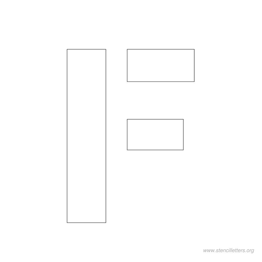 2 inch stencil letter f
