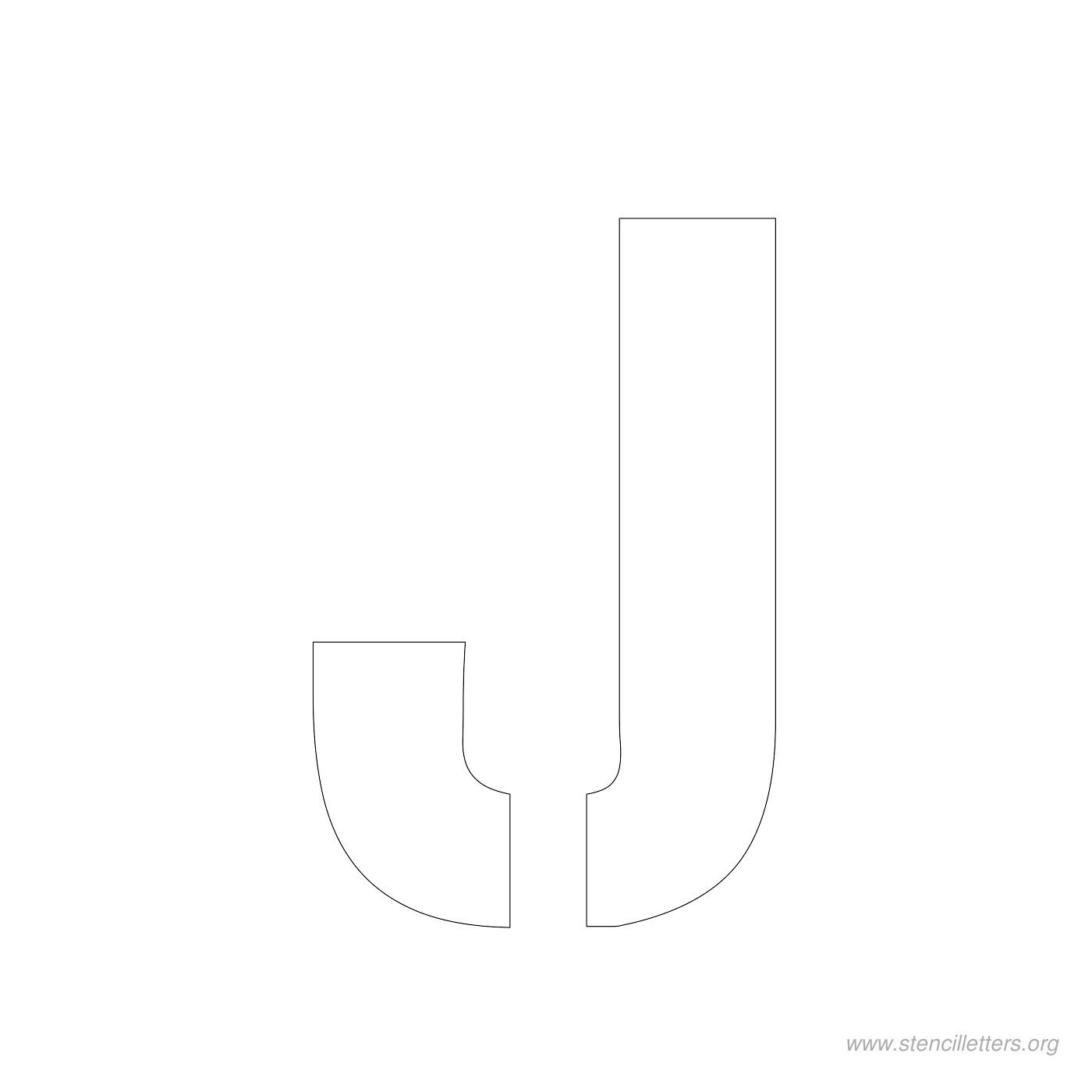 3 inch stencil letter j