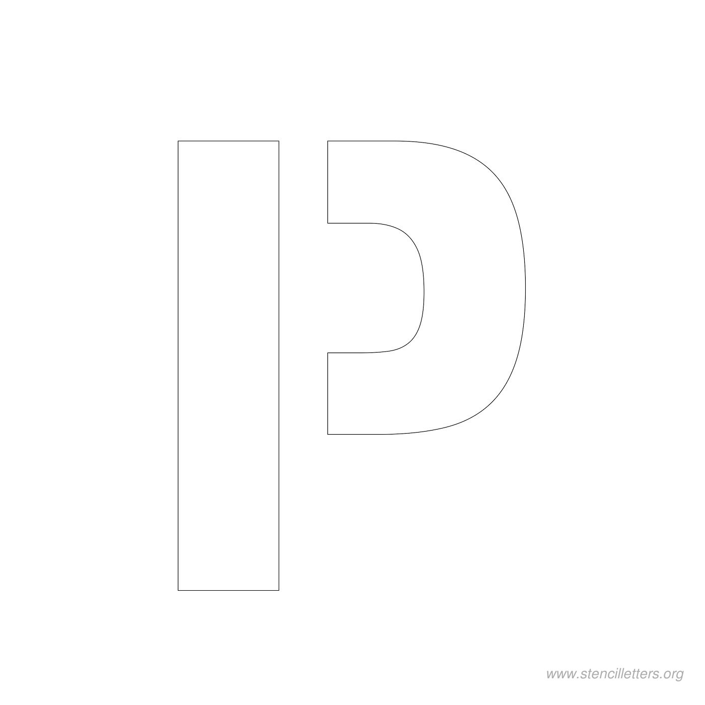 3 inch stencil letter p