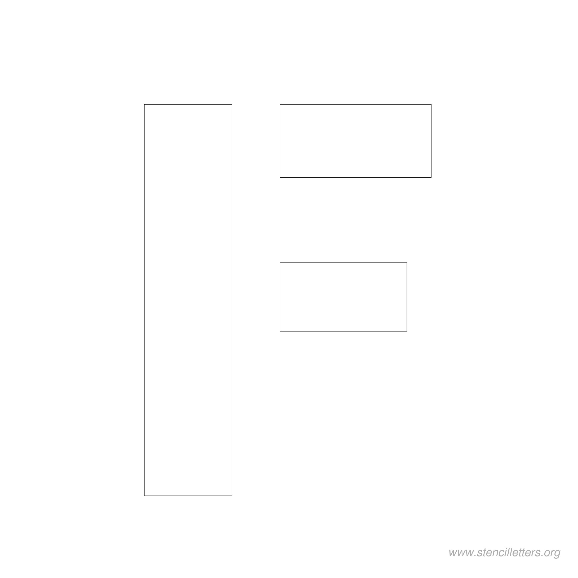 5 inch stencil letter f