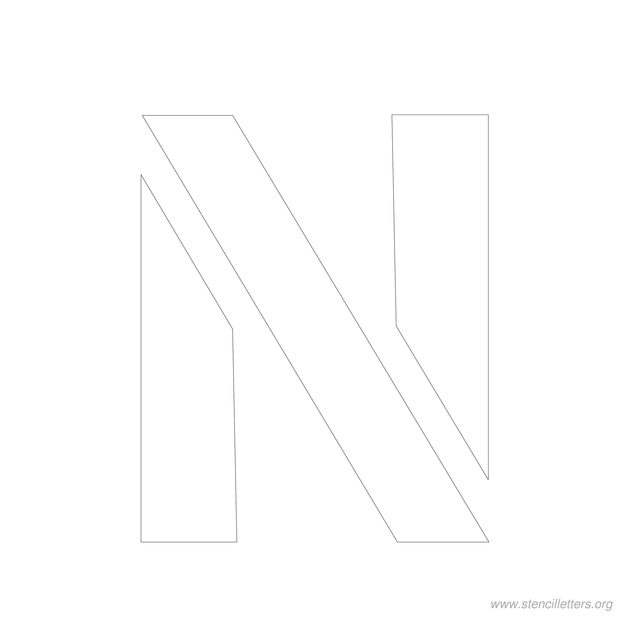 5 inch stencil letter n