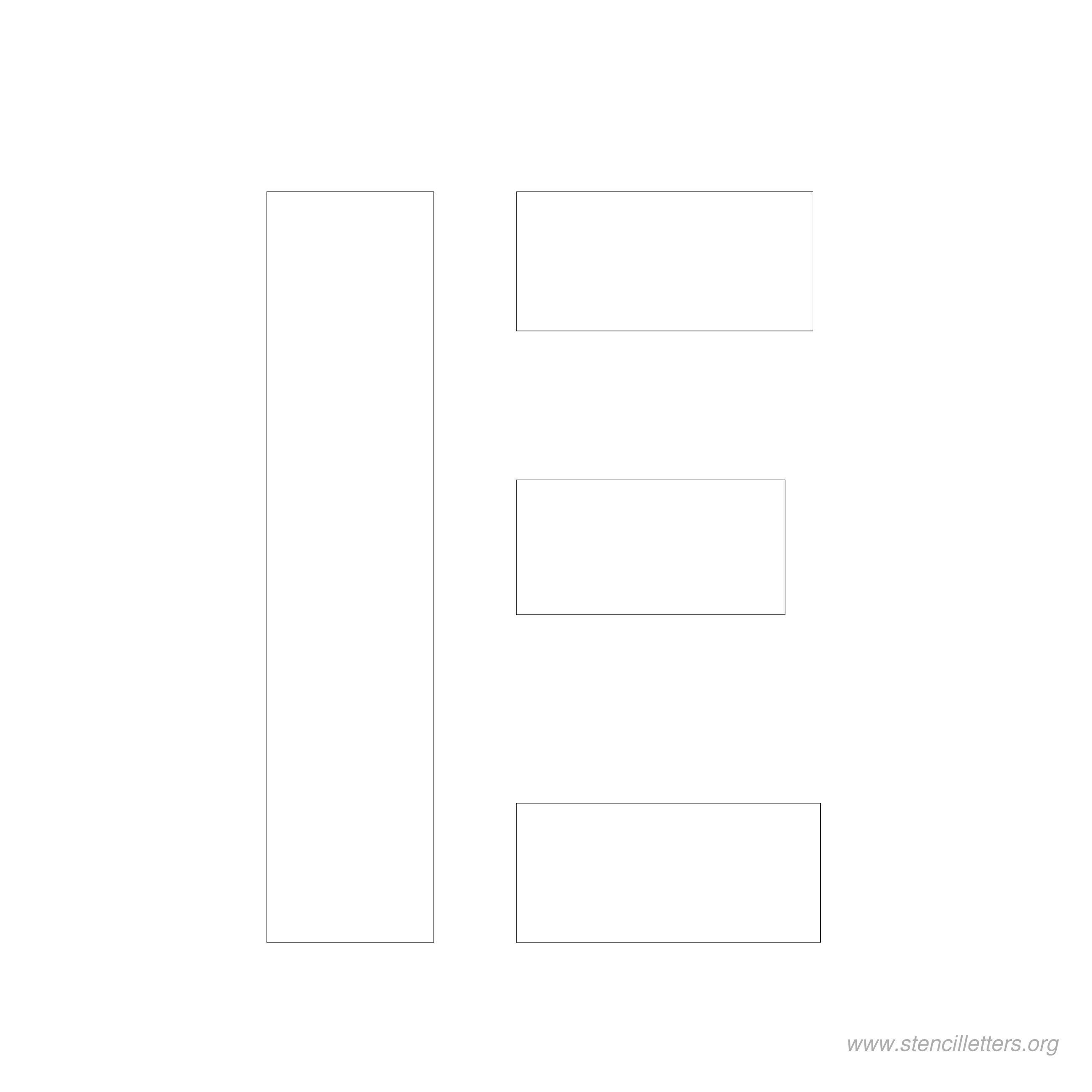 6 inch stencil letter e