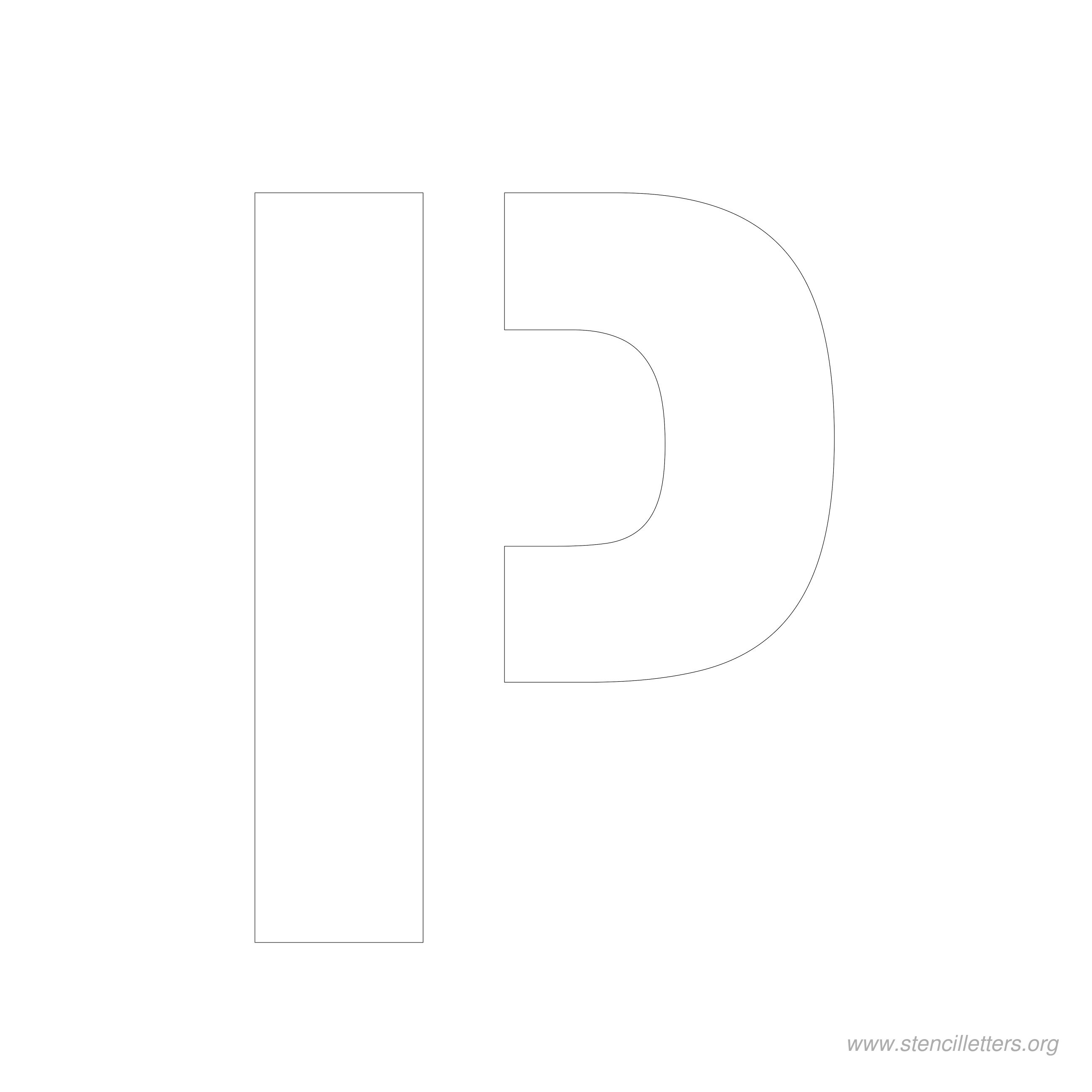 6 inch stencil letter p