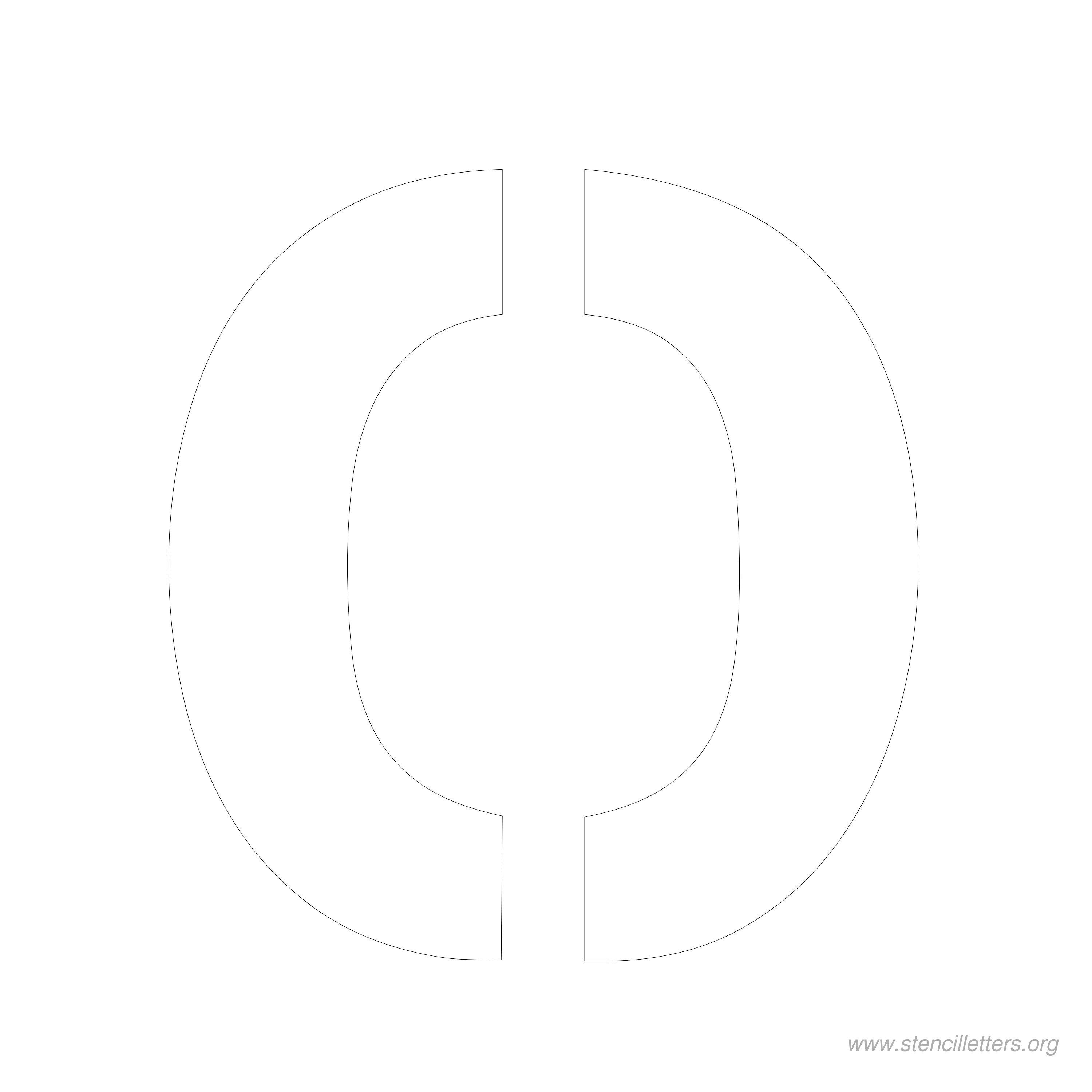 7 inch stencil letter o