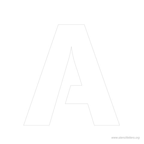 9 inch stencil letter a