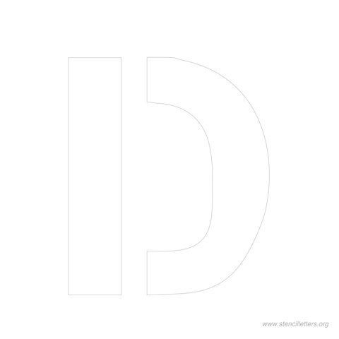 9 inch stencil letter d