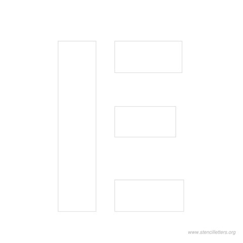 9 inch stencil letter e