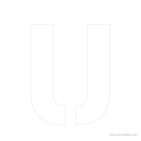 9 inch stencil letter u