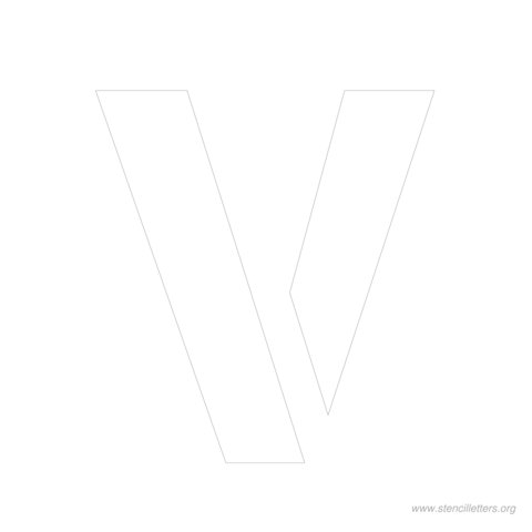 9 inch stencil letter v