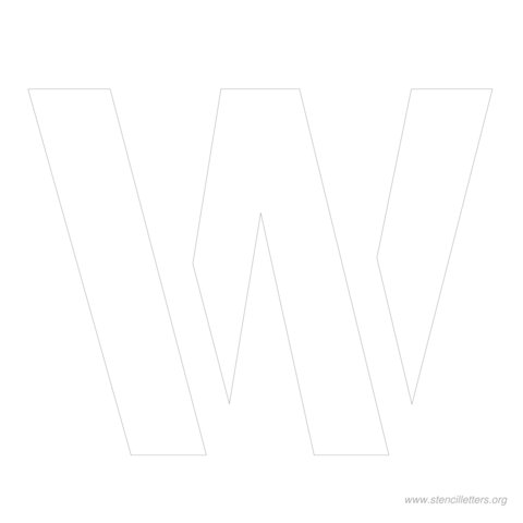 9 inch stencil letter w