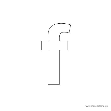 lowercase arial stencil letter f