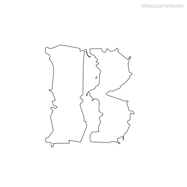 Stencil Letter Bubble B