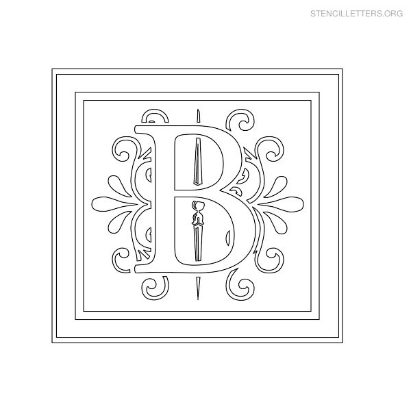 Stencil Letter Decorative B