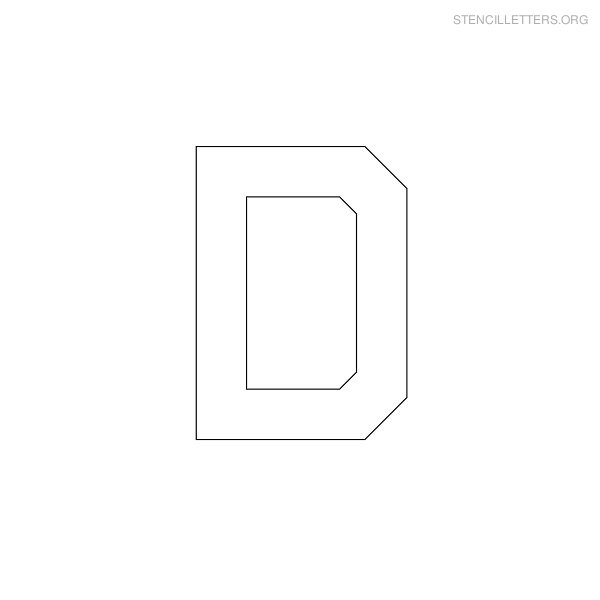 Stencil Letter Military D