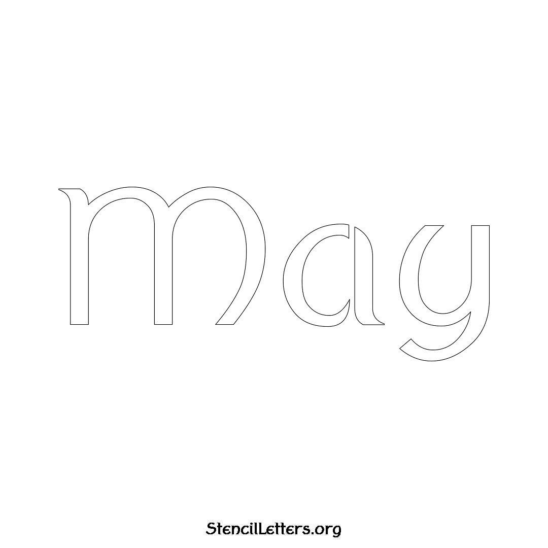 May name stencil in Ancient Lettering