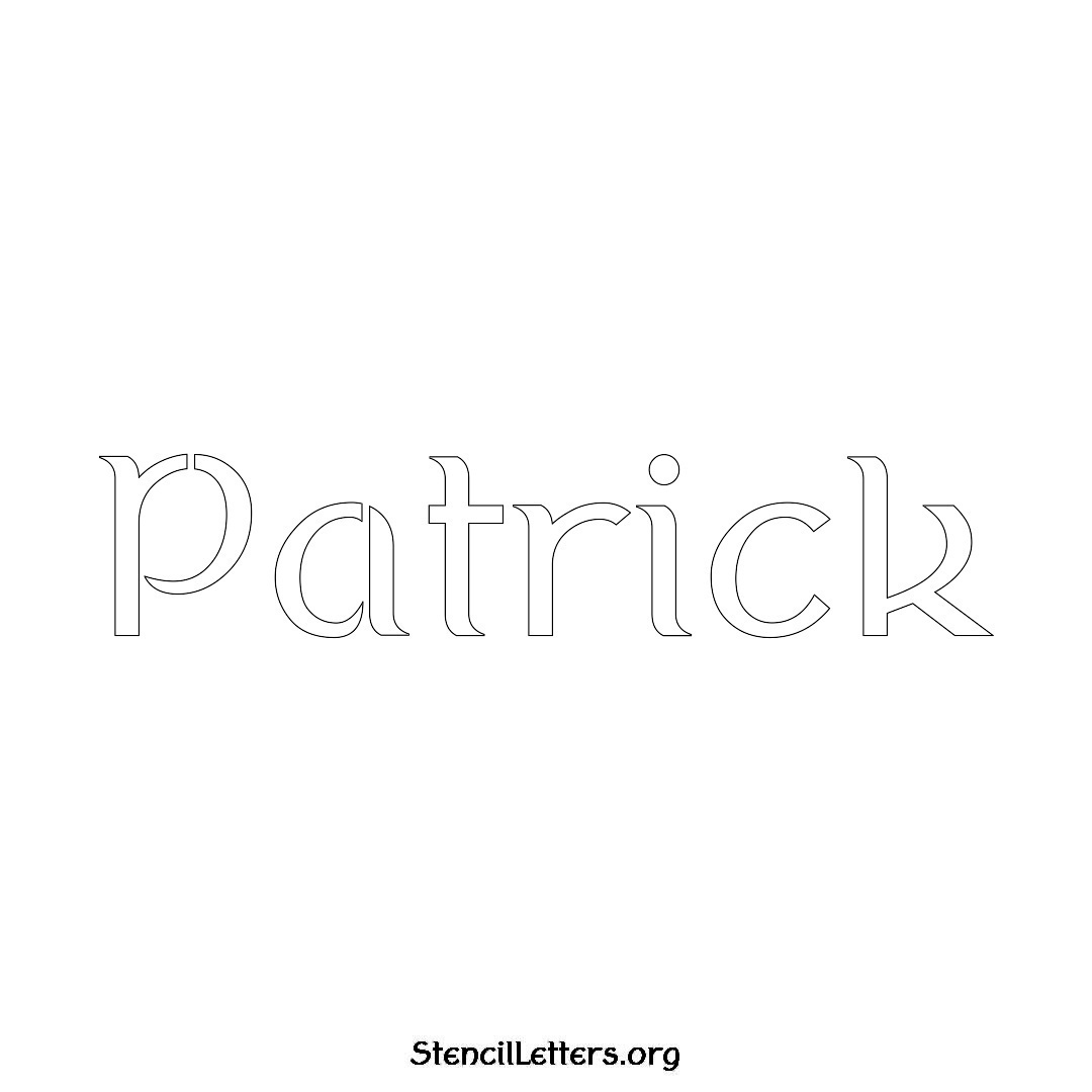 Patrick name stencil in Ancient Lettering