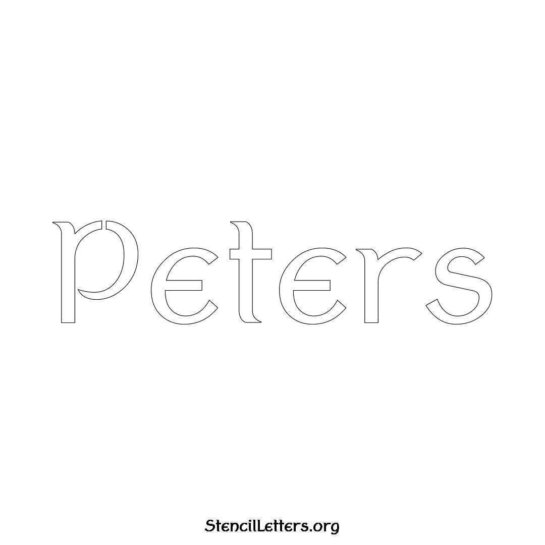 Peters name stencil in Ancient Lettering