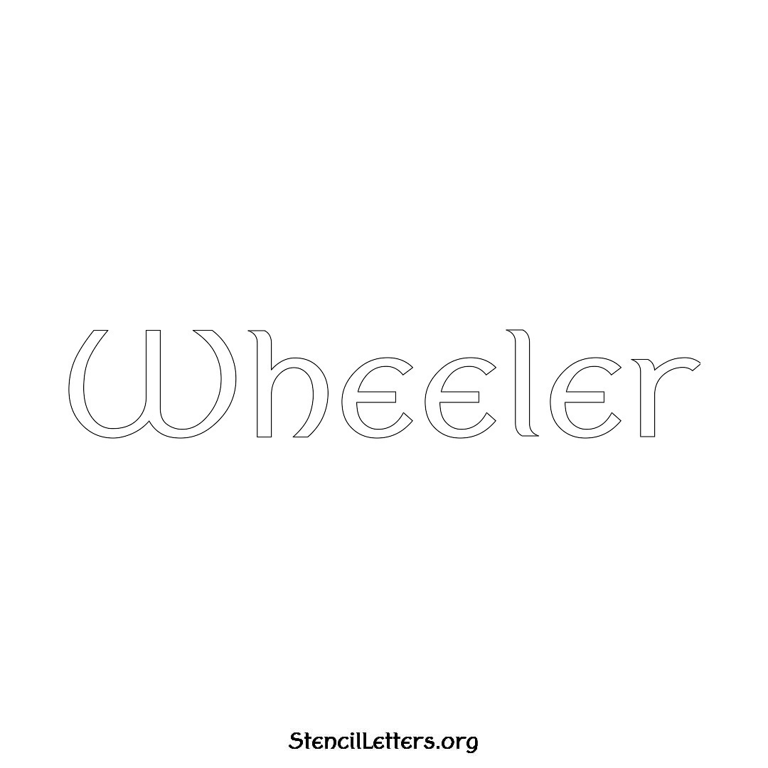 Wheeler name stencil in Ancient Lettering
