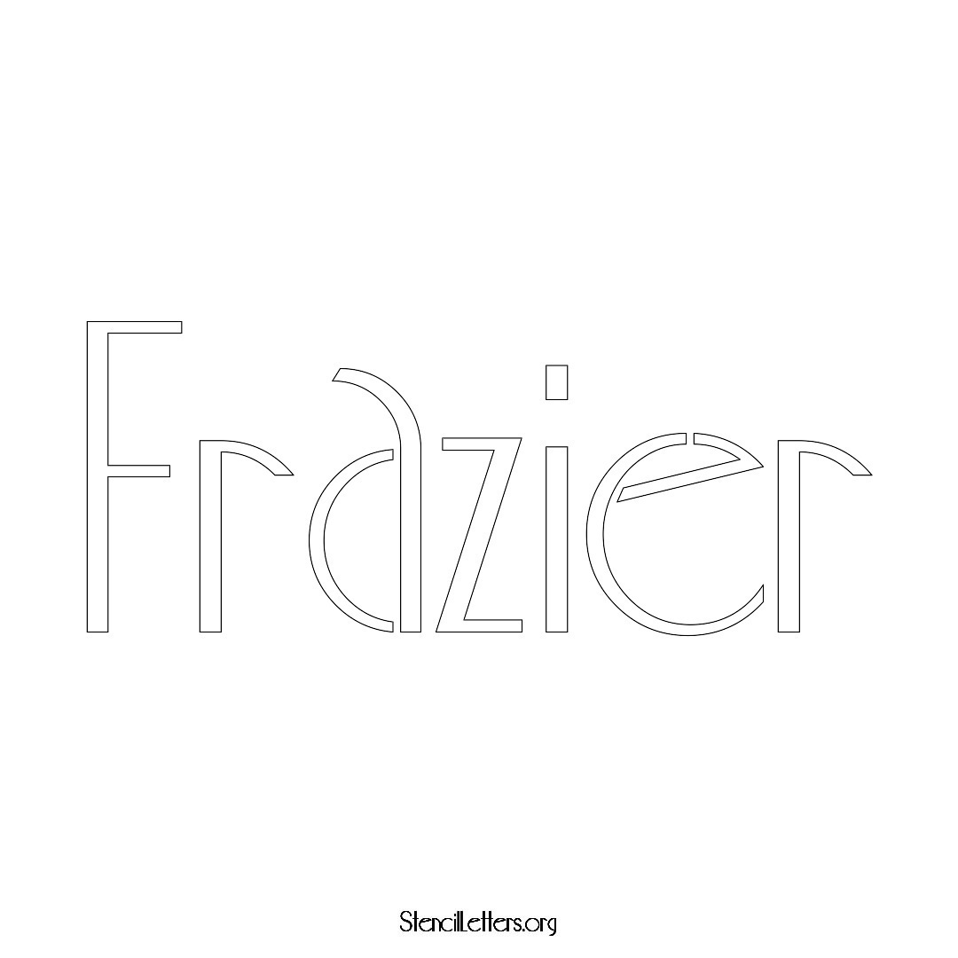 Frazier name stencil in Art Deco Lettering