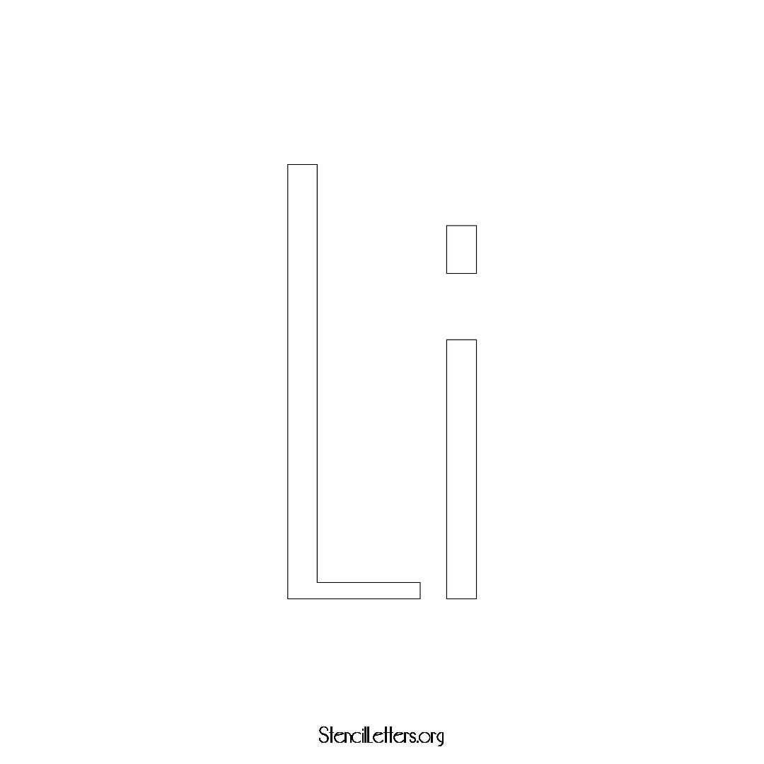 Li name stencil in Art Deco Lettering