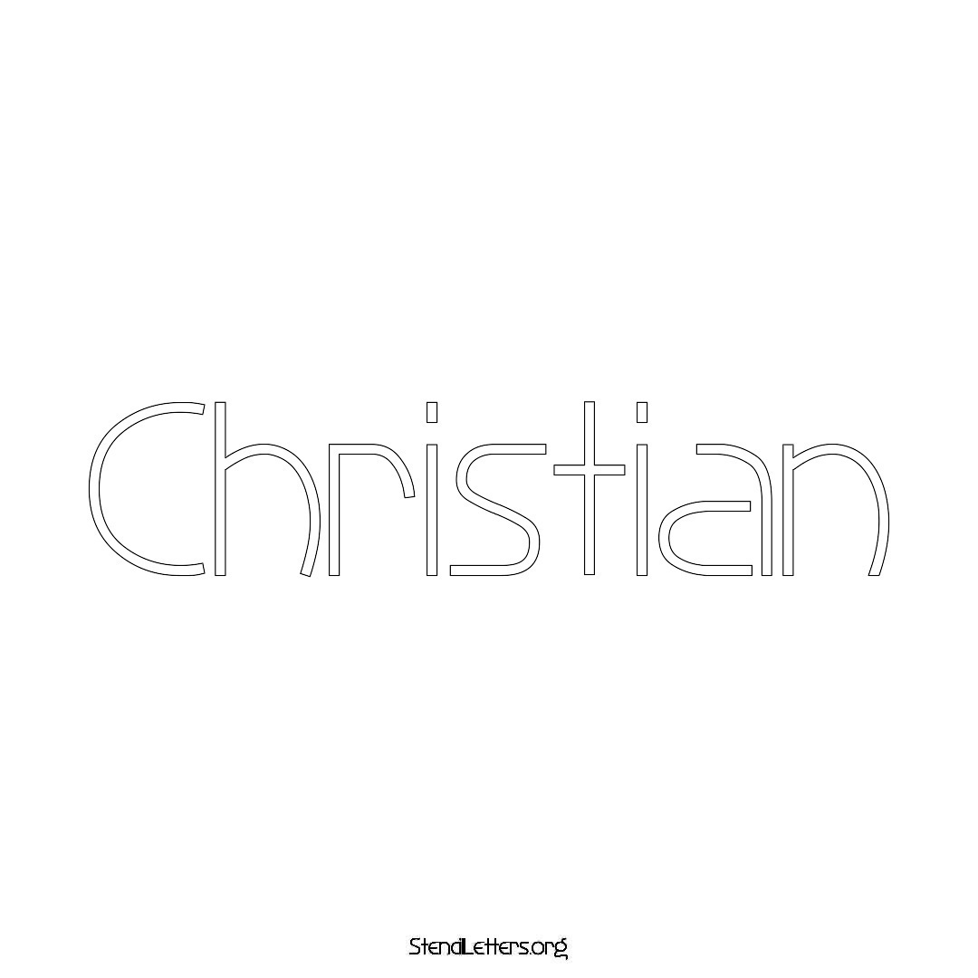 Christian name stencil in Simple Elegant Lettering