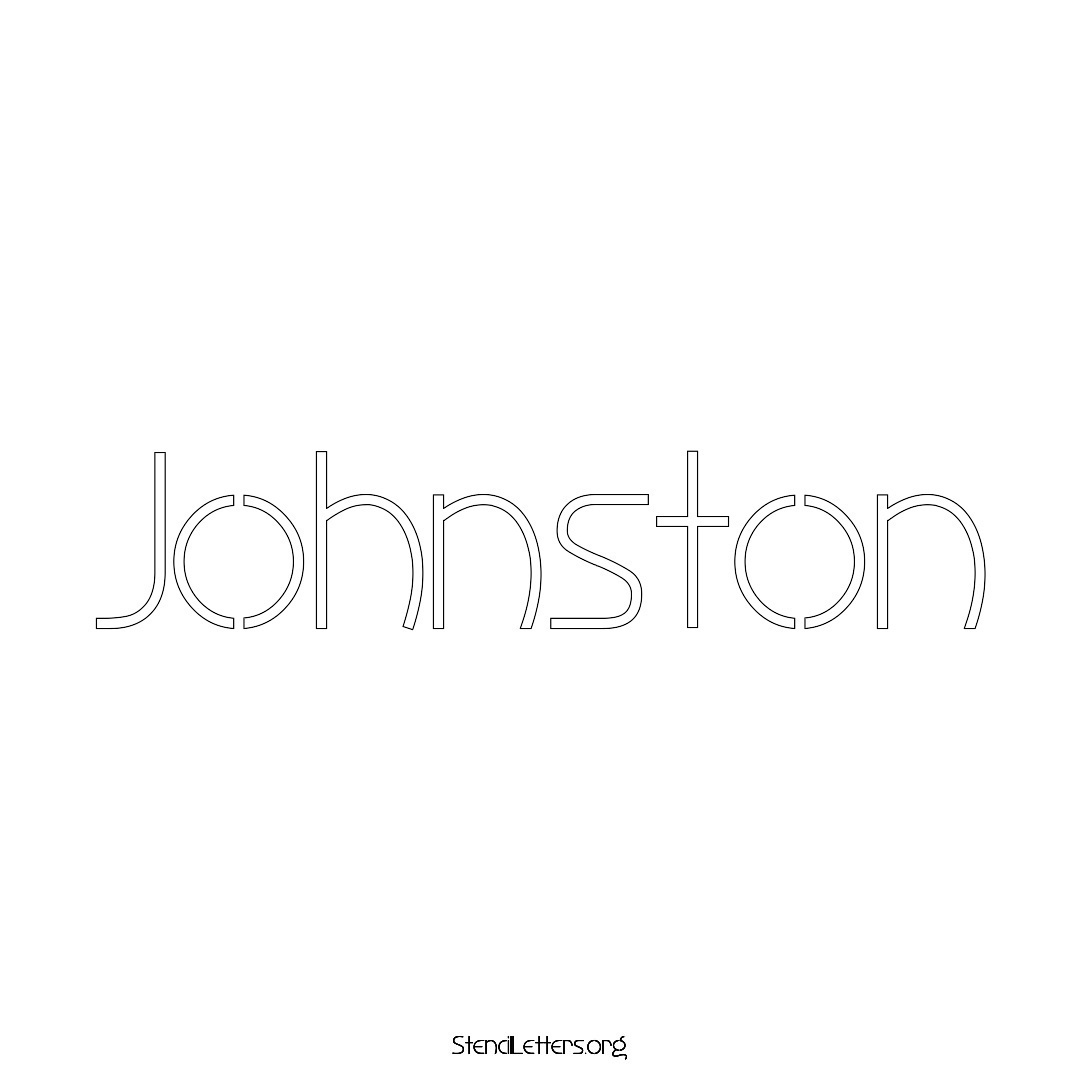 Johnston name stencil in Simple Elegant Lettering