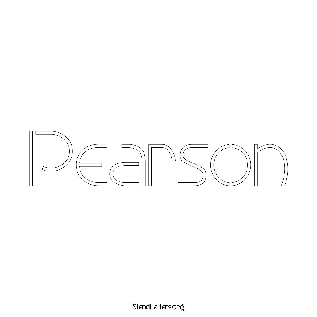 Pearson name stencil in Simple Elegant Lettering