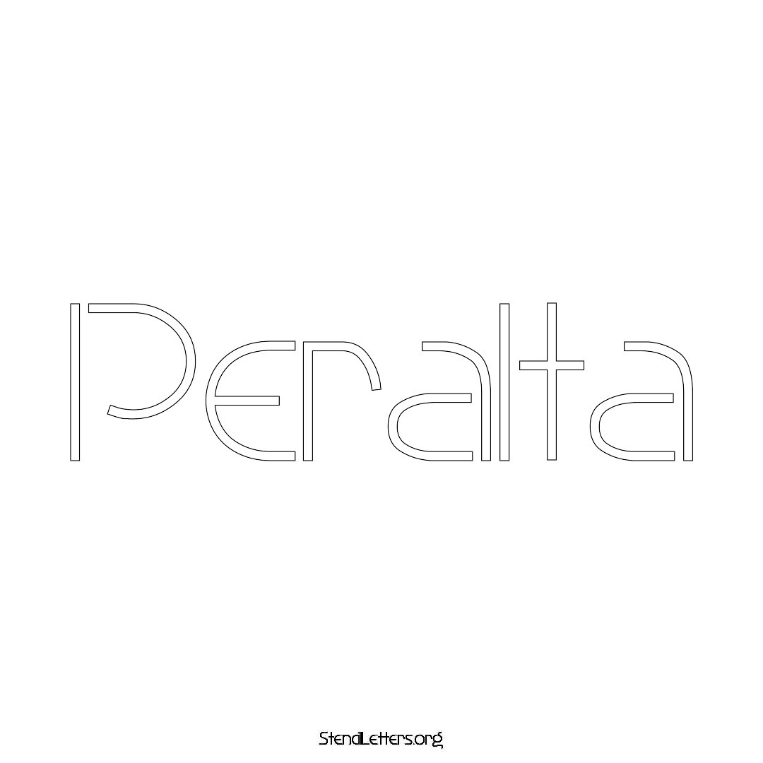 Peralta name stencil in Simple Elegant Lettering
