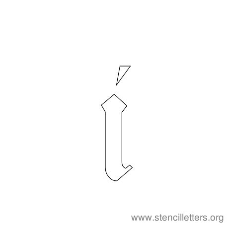 lowercase gothic stencil letter i